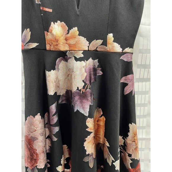Charlotte Russe Women/junior Dress Size M Black Floral Print - Picture 7 of 15